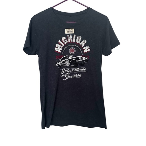NASCAR Michigan International Speedway Women’s Blue Graphic Tee Size L NWT - Picture 1 of 8